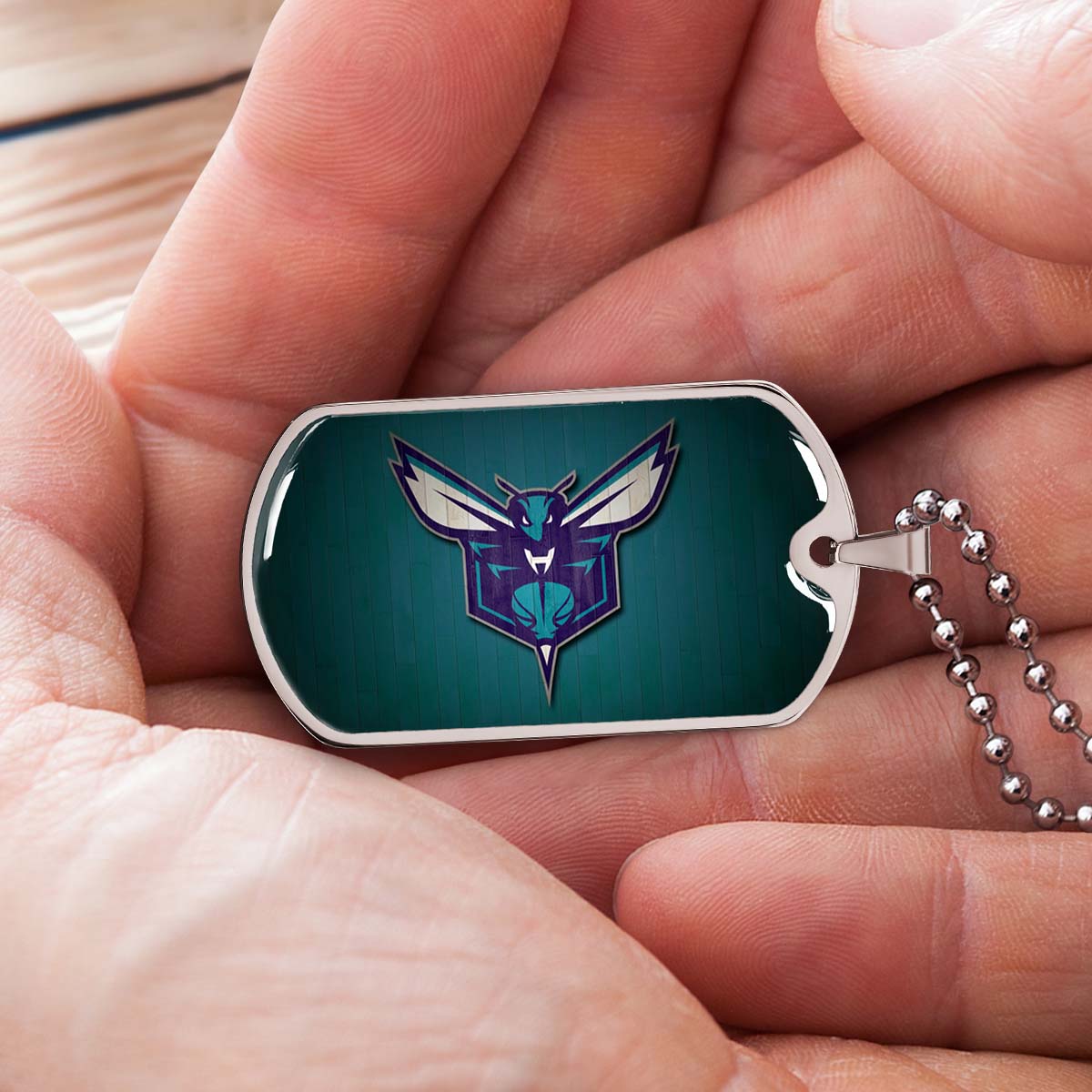 Basketball - BKD023 - Charlotte Hornets Sports - Basketball Dog Tag - Military Ball Chain - Luxury Dog Tag