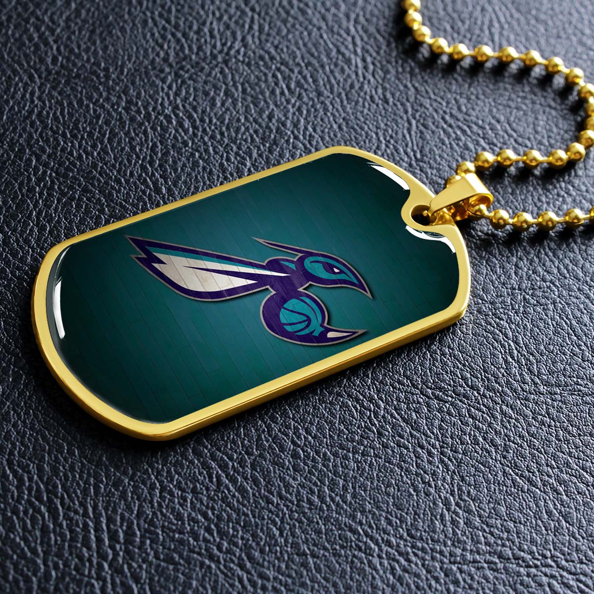 Basketball - BKD024 - Charlotte Hornets Sports - Basketball Dog Tag - Military Ball Chain - Luxury Dog Tag