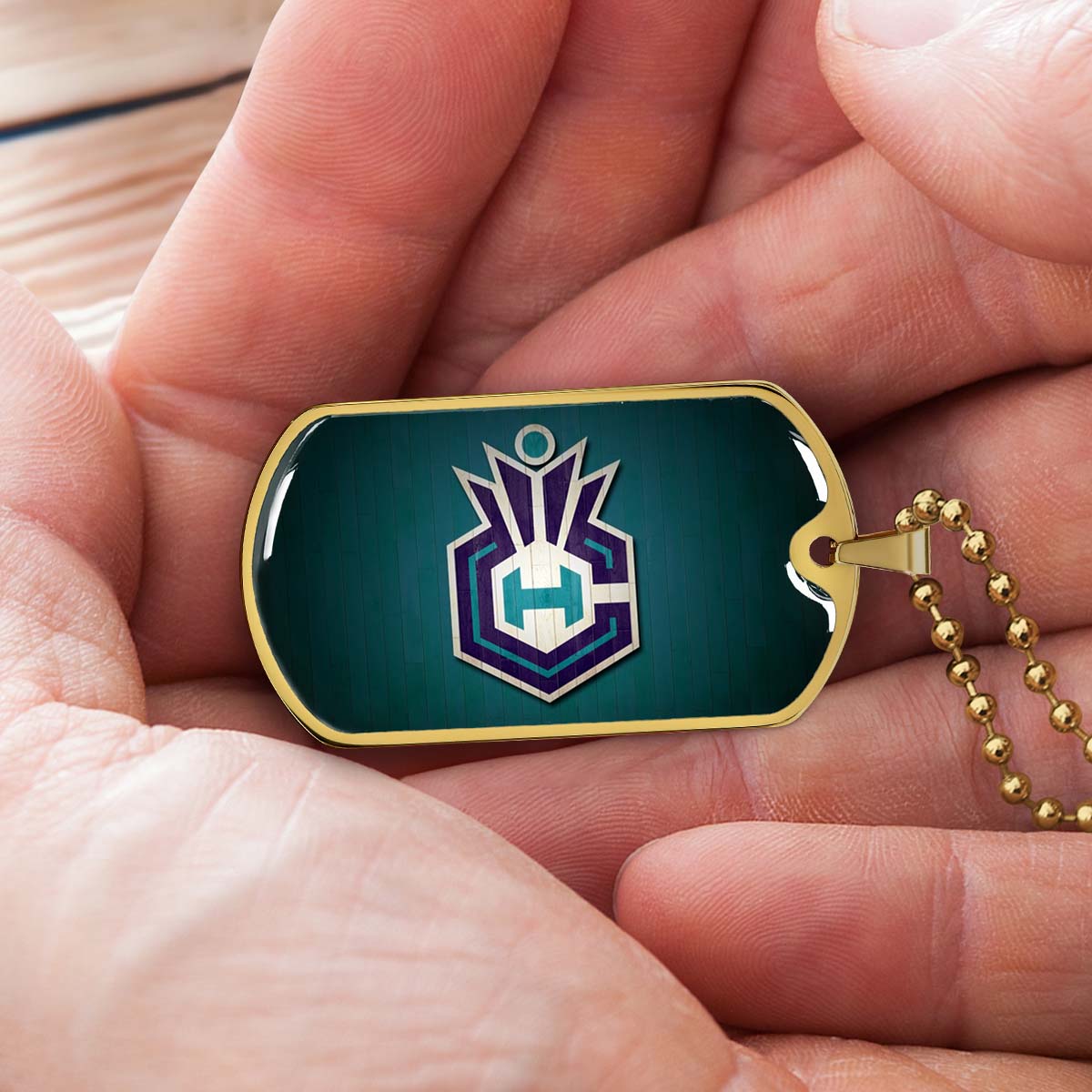 Basketball - BKD025 - Charlotte Hornets Sports - Basketball Dog Tag - Military Ball Chain - Luxury Dog Tag