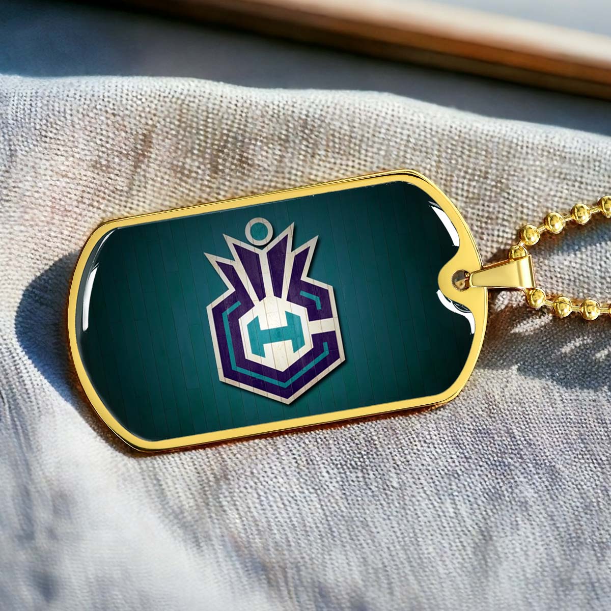 Basketball - BKD025 - Charlotte Hornets Sports - Basketball Dog Tag - Military Ball Chain - Luxury Dog Tag