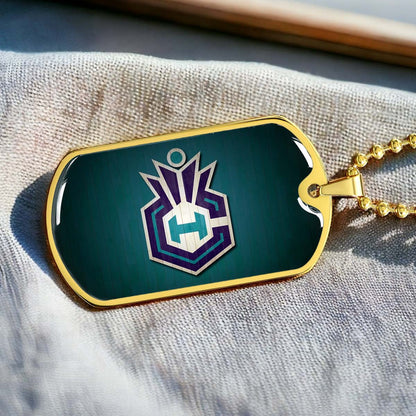 Basketball - BKD025 - Charlotte Hornets Sports - Basketball Dog Tag - Military Ball Chain - Luxury Dog Tag