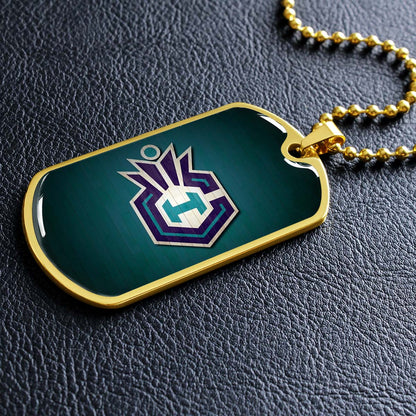 Basketball - BKD025 - Charlotte Hornets Sports - Basketball Dog Tag - Military Ball Chain - Luxury Dog Tag