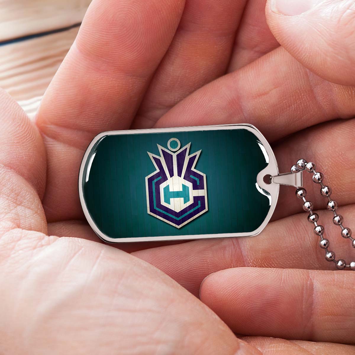 Basketball - BKD025 - Charlotte Hornets Sports - Basketball Dog Tag - Military Ball Chain - Luxury Dog Tag