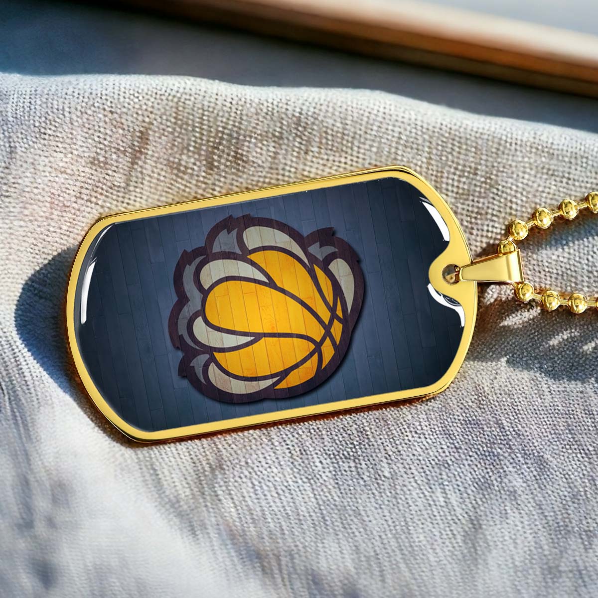 Basketball - BKD026 - Memphis Grizzlies Sports - Basketball Dog Tag - Military Ball Chain - Luxury Dog Tag