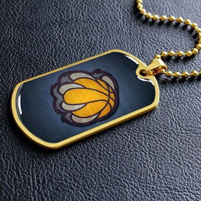 Basketball - BKD026 - Memphis Grizzlies Sports - Basketball Dog Tag - Military Ball Chain - Luxury Dog Tag