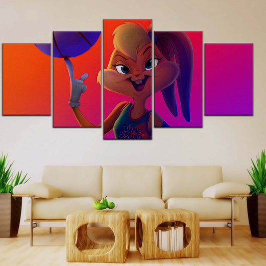 Basketball Wall Art - BK5052 - Lola Bunny Dominates the Court - Basketball Poster - Basketball Canvas