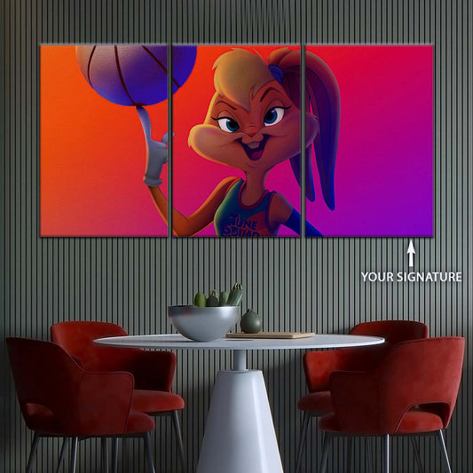 Basketball Wall Art - BK5052 - Lola Bunny Dominates the Court - Basketball Poster - Basketball Canvas