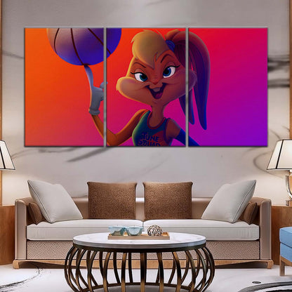 Basketball Wall Art - BK5052 - Lola Bunny Dominates the Court - Basketball Poster - Basketball Canvas