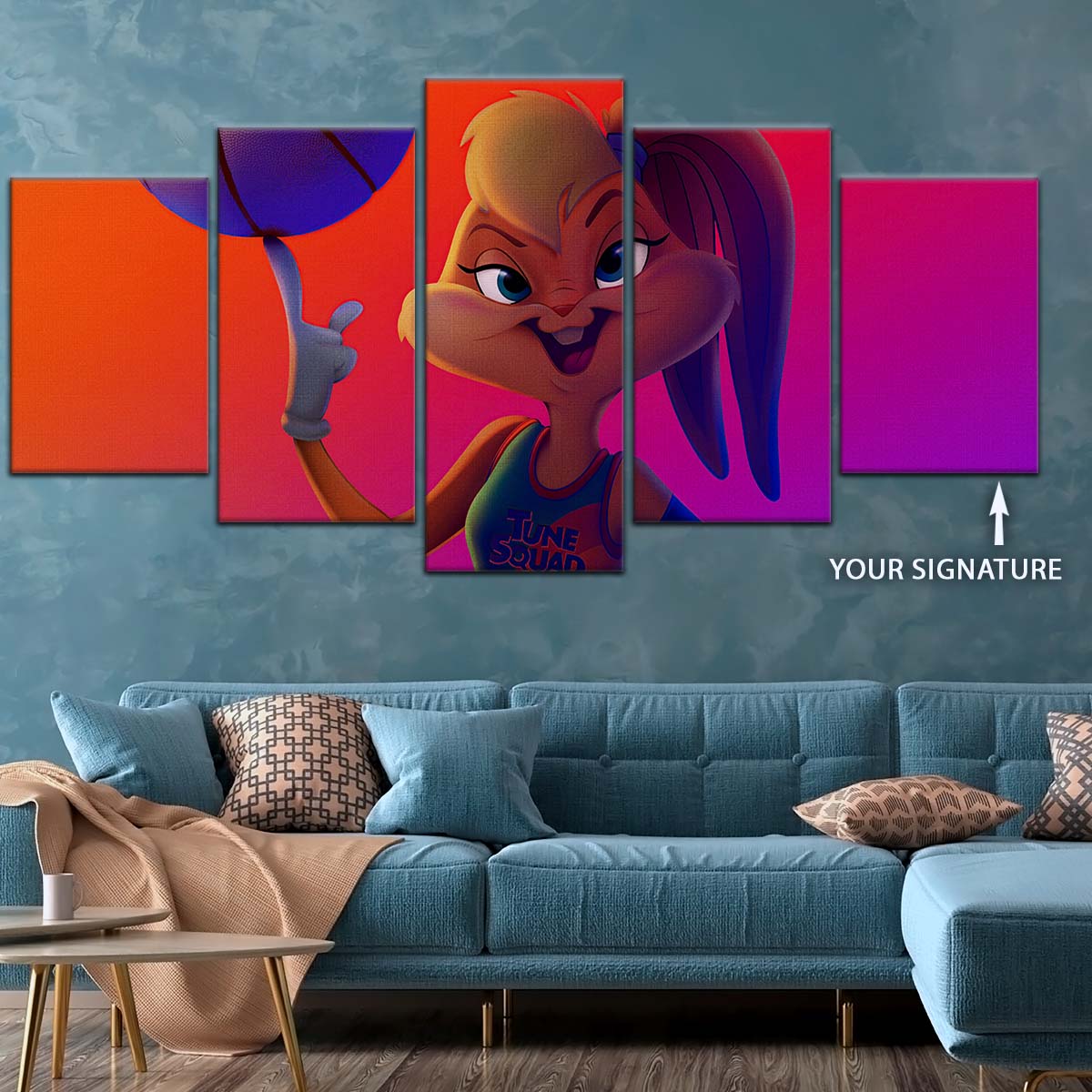 Basketball Wall Art - BK5052 - Lola Bunny Dominates the Court - Basketball Poster - Basketball Canvas