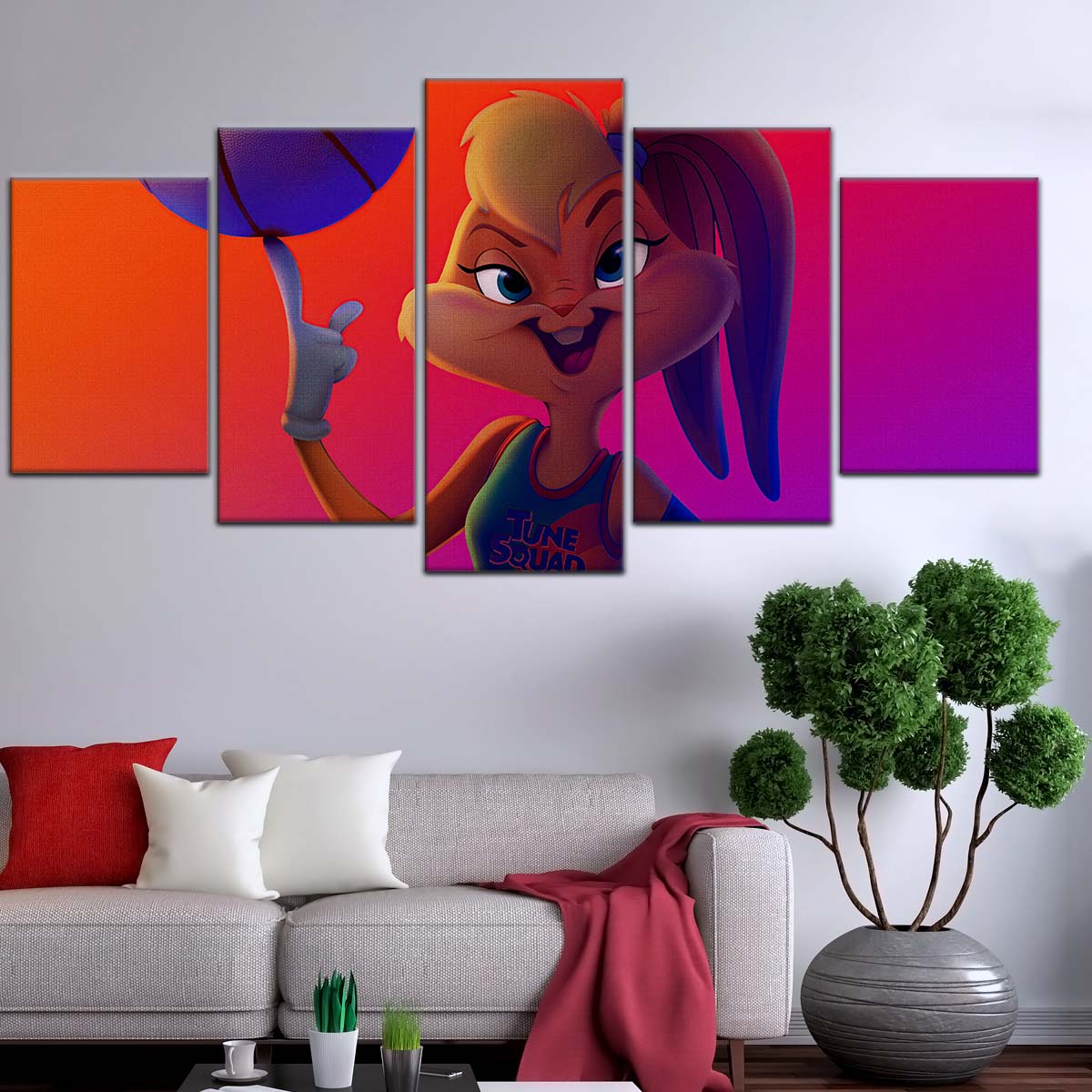 Basketball Wall Art - BK5052 - Lola Bunny Dominates the Court - Basketball Poster - Basketball Canvas