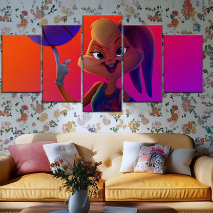 Basketball Wall Art - BK5052 - Lola Bunny Dominates the Court - Basketball Poster - Basketball Canvas