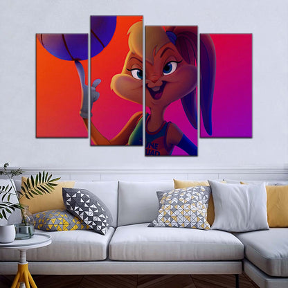 Basketball Wall Art - BK5052 - Lola Bunny Dominates the Court - Basketball Poster - Basketball Canvas