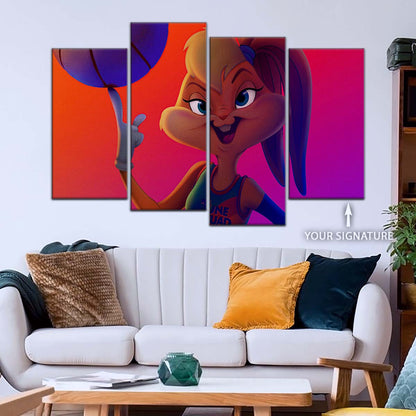 Basketball Wall Art - BK5052 - Lola Bunny Dominates the Court - Basketball Poster - Basketball Canvas