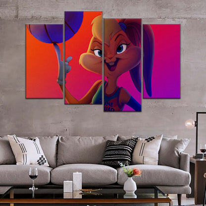 Basketball Wall Art - BK5052 - Lola Bunny Dominates the Court - Basketball Poster - Basketball Canvas
