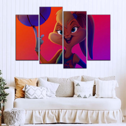 Basketball Wall Art - BK5052 - Lola Bunny Dominates the Court - Basketball Poster - Basketball Canvas