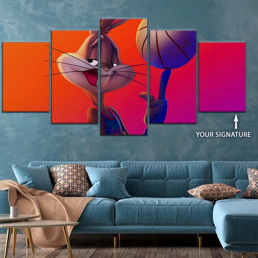 Basketball Wall Art - BK5053 - Bugs Bunny - Basketball Poster - Basketball Canvas