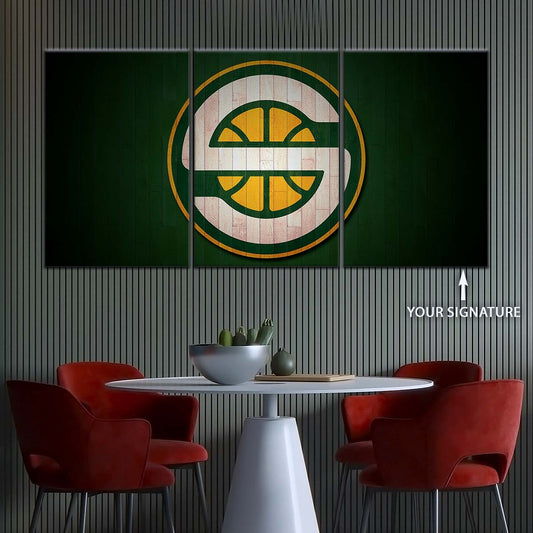 Basketball Wall Art - BK5060 - Seattle Supersonics Sports - Basketball Poster - Basketball Canvas