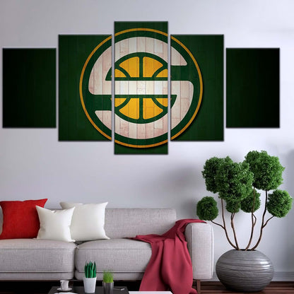 Basketball Wall Art - BK5060 - Seattle Supersonics Sports - Basketball Poster - Basketball Canvas
