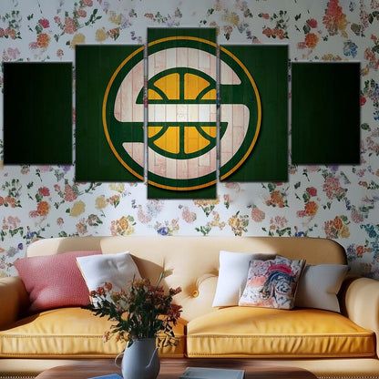 Basketball Wall Art - BK5060 - Seattle Supersonics Sports - Basketball Poster - Basketball Canvas