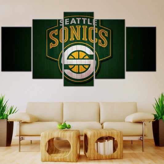 Basketball Wall Art - BK5061 - Seattle Supersonics Sports - Basketball Poster - Basketball Canvas