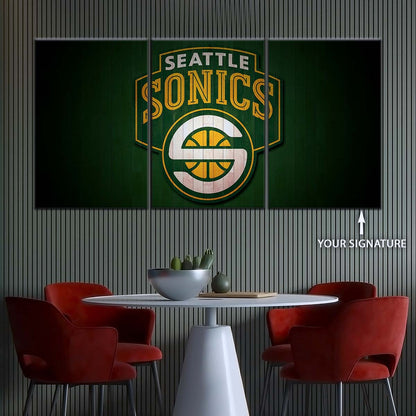 Basketball Wall Art - BK5061 - Seattle Supersonics Sports - Basketball Poster - Basketball Canvas