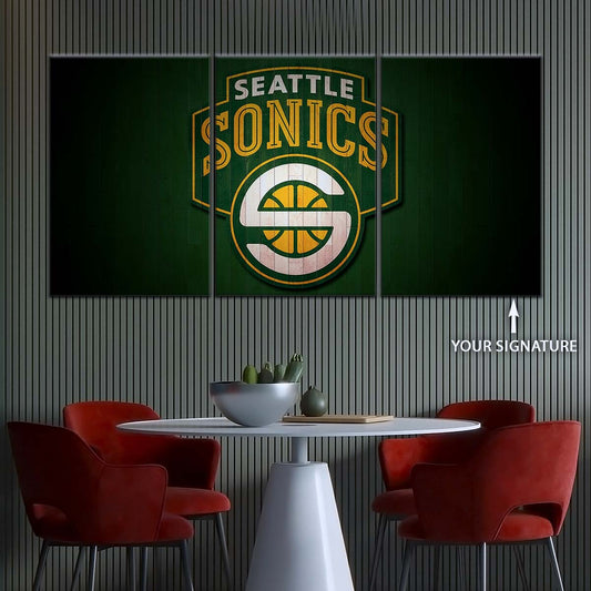 Basketball Wall Art - BK5061 - Seattle Supersonics Sports - Basketball Poster - Basketball Canvas