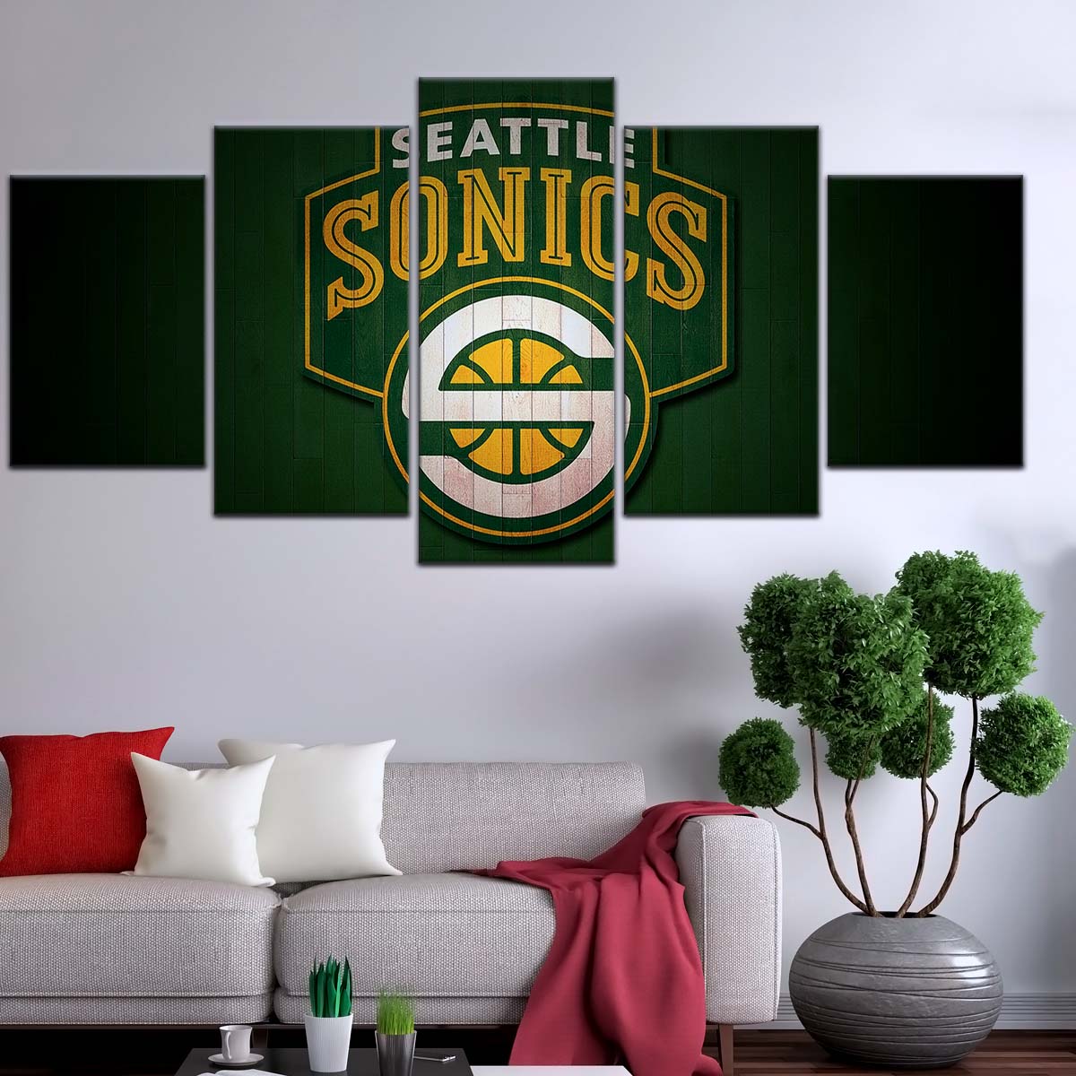 Basketball Wall Art - BK5061 - Seattle Supersonics Sports - Basketball Poster - Basketball Canvas