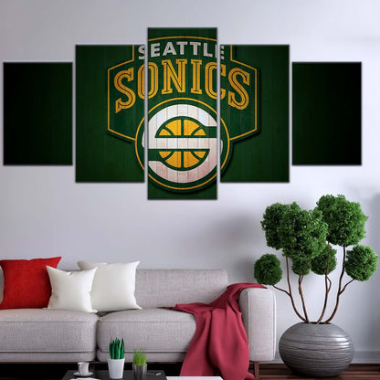 Basketball Wall Art - BK5061 - Seattle Supersonics Sports - Basketball Poster - Basketball Canvas