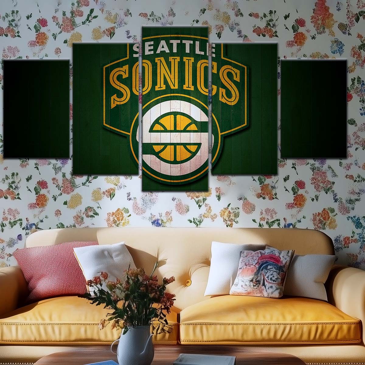 Basketball Wall Art - BK5061 - Seattle Supersonics Sports - Basketball Poster - Basketball Canvas