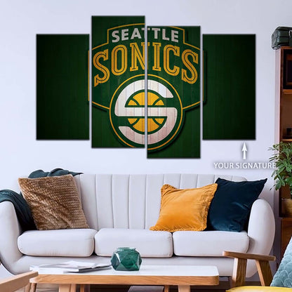 Basketball Wall Art - BK5061 - Seattle Supersonics Sports - Basketball Poster - Basketball Canvas