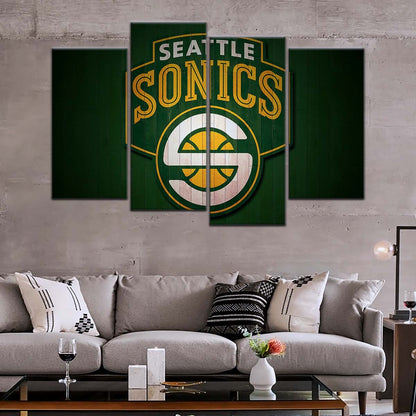 Basketball Wall Art - BK5061 - Seattle Supersonics Sports - Basketball Poster - Basketball Canvas