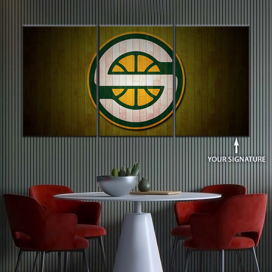 Basketball Wall Art - BK5062 - Seattle Supersonics Sports - Basketball Poster - Basketball Canvas