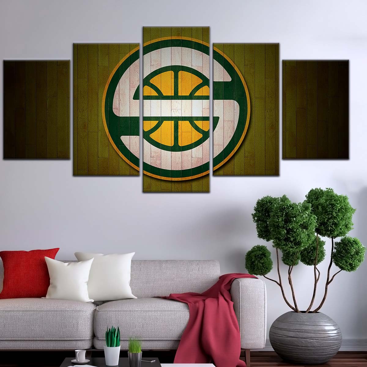 Basketball Wall Art - BK5062 - Seattle Supersonics Sports - Basketball Poster - Basketball Canvas