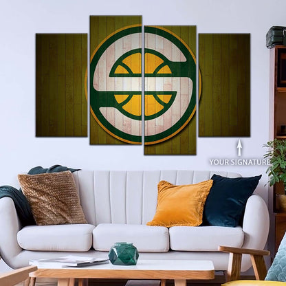 Basketball Wall Art - BK5062 - Seattle Supersonics Sports - Basketball Poster - Basketball Canvas