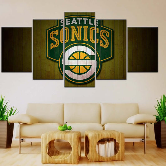 Basketball Wall Art - BK5063 - Seattle Supersonics Sports - Basketball Poster - Basketball Canvas