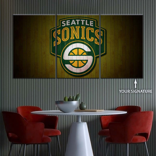Basketball Wall Art - BK5063 - Seattle Supersonics Sports - Basketball Poster - Basketball Canvas