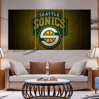 Basketball Wall Art - BK5063 - Seattle Supersonics Sports - Basketball Poster - Basketball Canvas