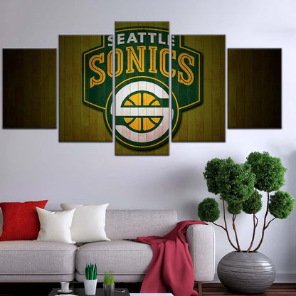 Basketball Wall Art - BK5063 - Seattle Supersonics Sports - Basketball Poster - Basketball Canvas