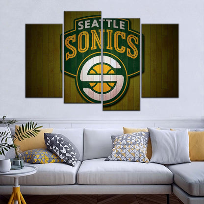 Basketball Wall Art - BK5063 - Seattle Supersonics Sports - Basketball Poster - Basketball Canvas