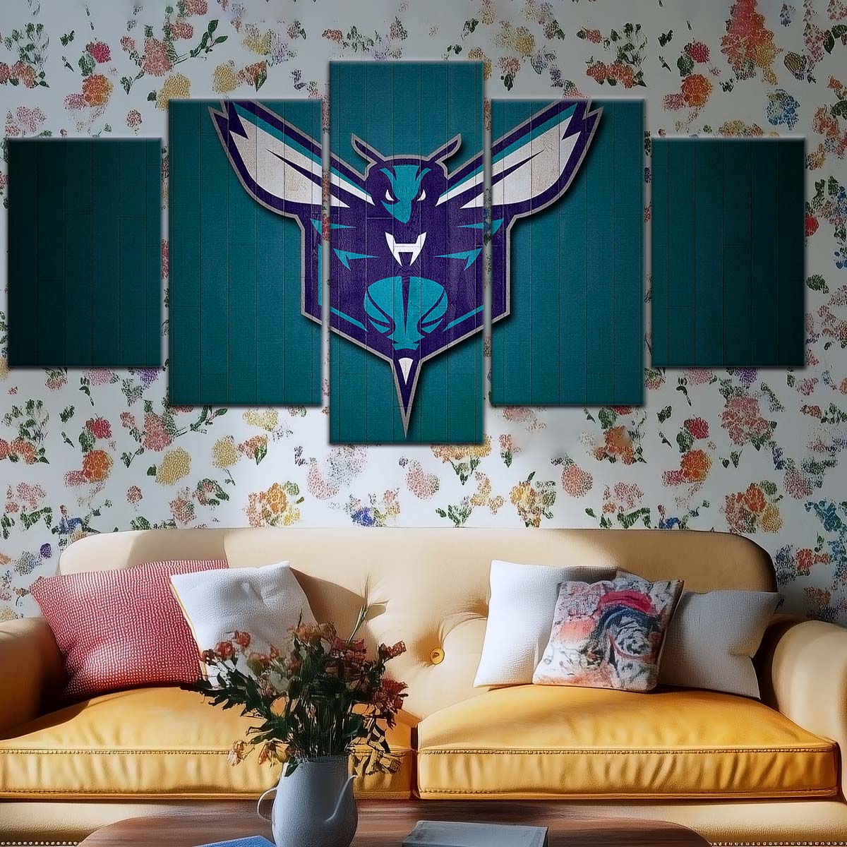 Basketball Wall Art - BK5066 - Charlotte Hornets Sports - Basketball Poster - Basketball Canvas