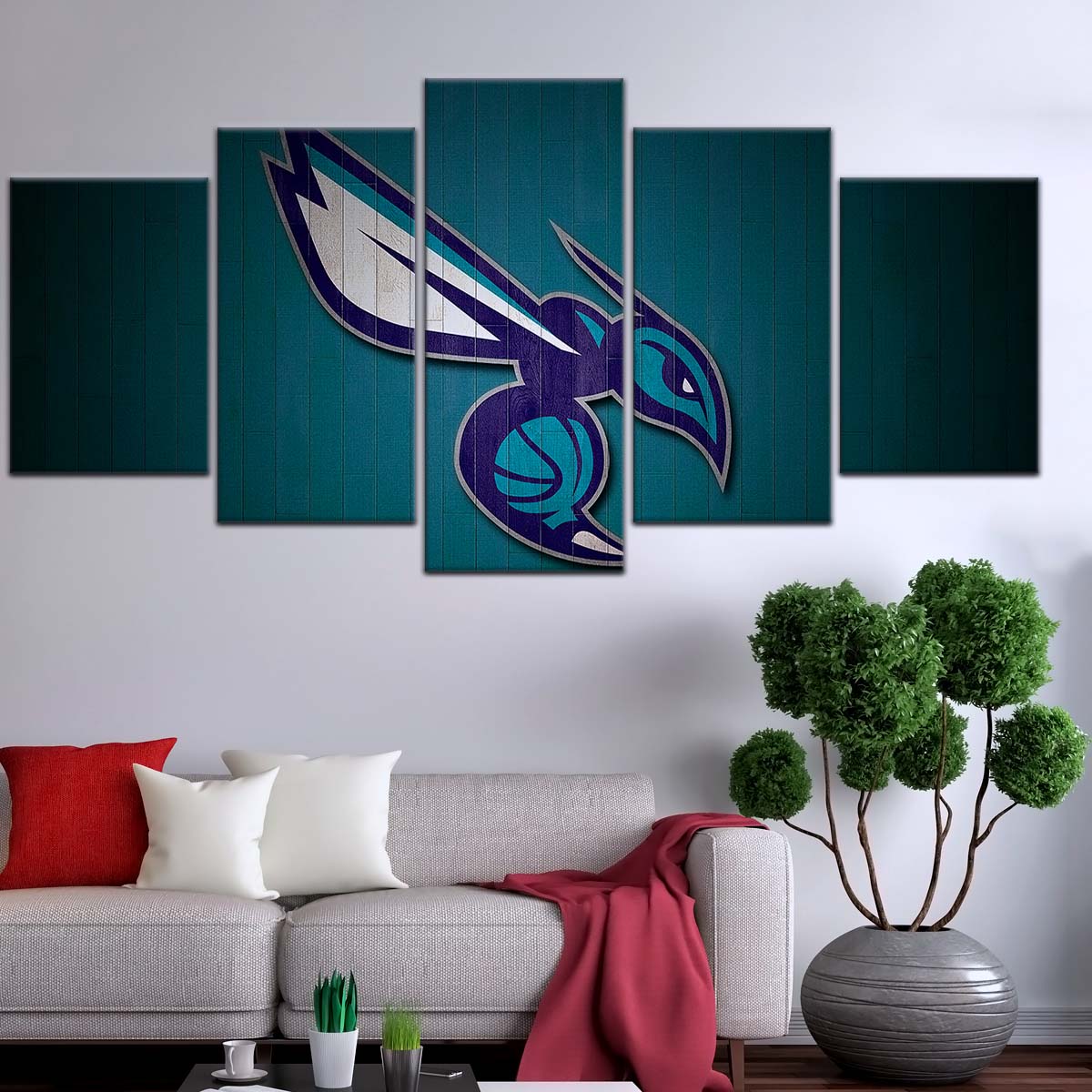 Basketball Wall Art - BK5067 - Charlotte Hornets Sports - Basketball Poster - Basketball Canvas