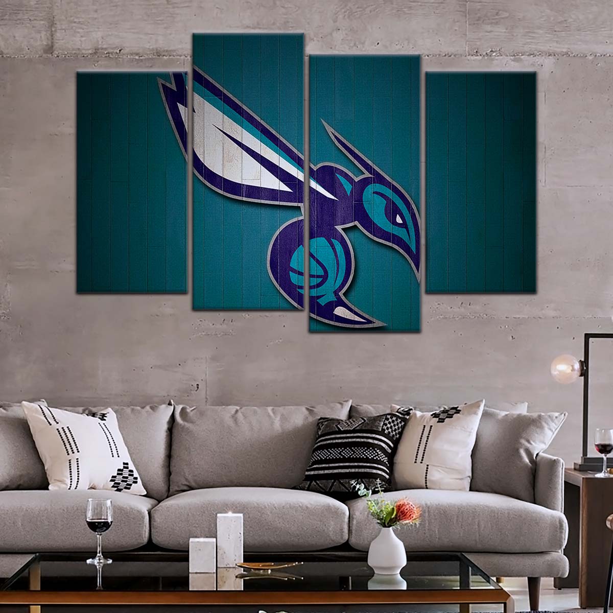 Basketball Wall Art - BK5067 - Charlotte Hornets Sports - Basketball Poster - Basketball Canvas