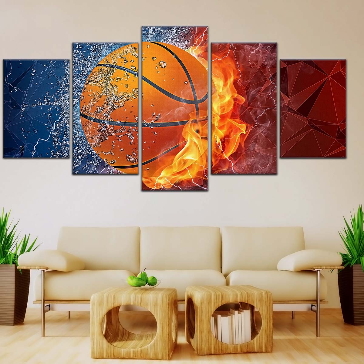 Basketball Wall Art - BK5070 - Dynamic Basketball - Basketball Poster - Basketball Canvas