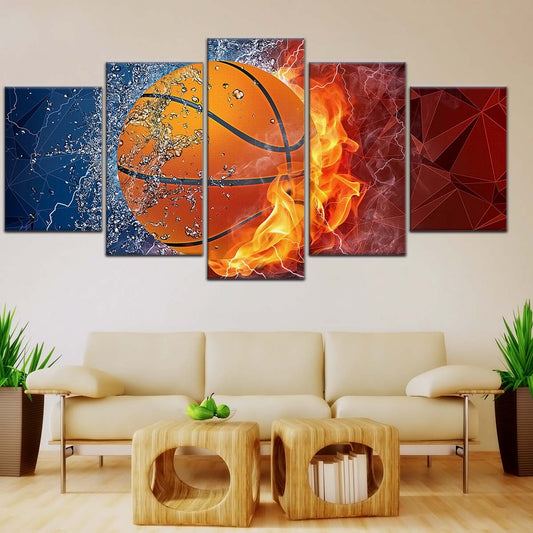 Basketball Wall Art - BK5070 - Dynamic Basketball - Basketball Poster - Basketball Canvas