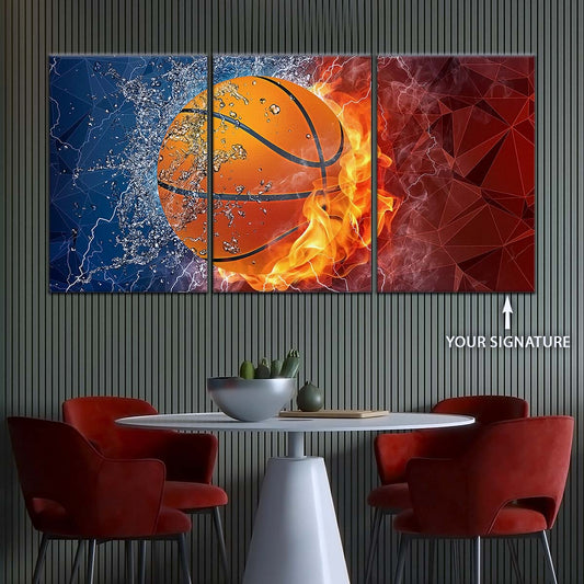 Basketball Wall Art - BK5070 - Dynamic Basketball - Basketball Poster - Basketball Canvas
