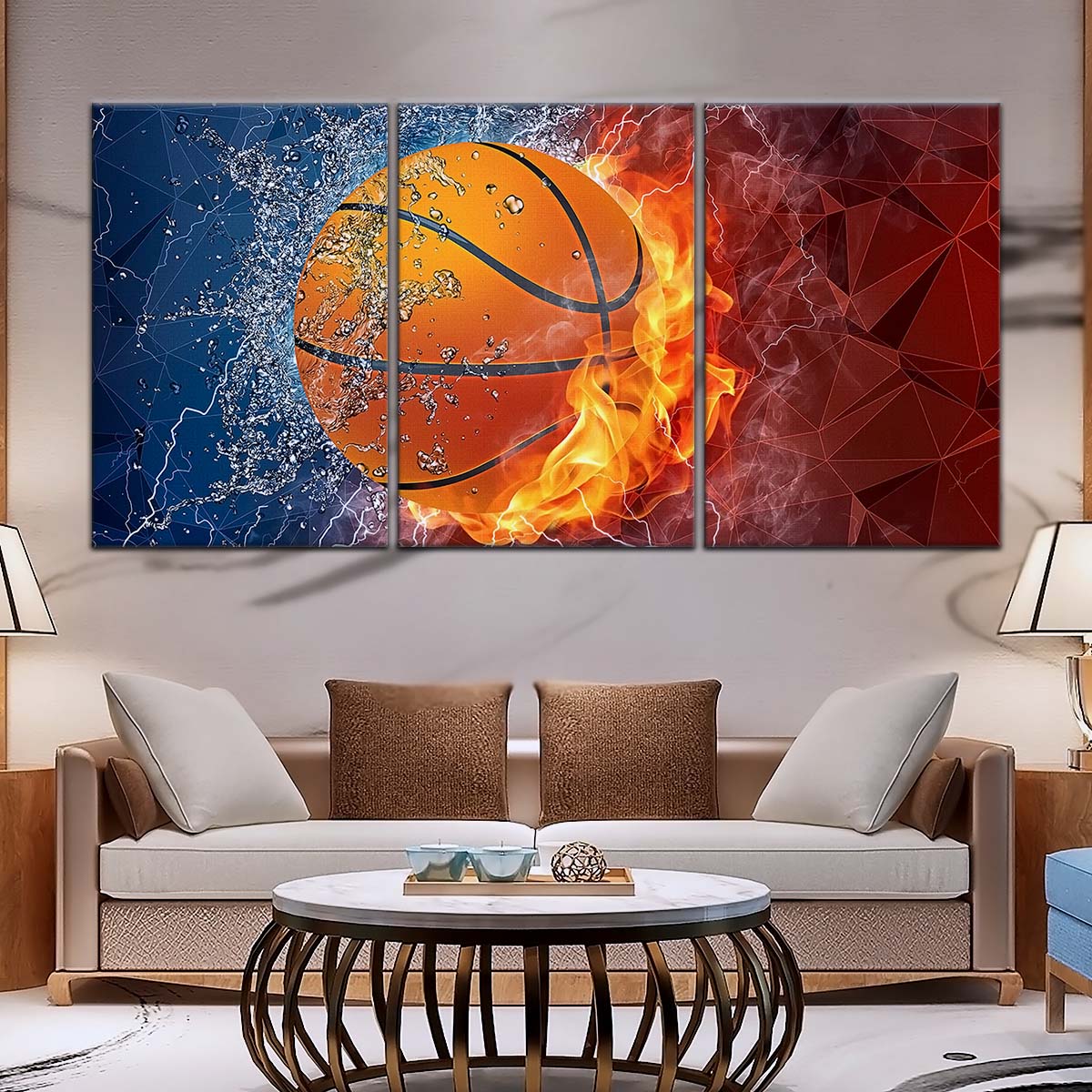 Basketball Wall Art - BK5070 - Dynamic Basketball - Basketball Poster - Basketball Canvas