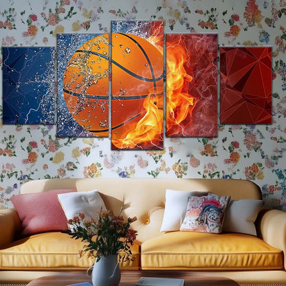 Basketball Wall Art - BK5070 - Dynamic Basketball - Basketball Poster - Basketball Canvas