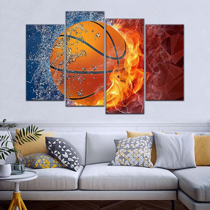 Basketball Wall Art - BK5070 - Dynamic Basketball - Basketball Poster - Basketball Canvas