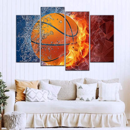 Basketball Wall Art - BK5070 - Dynamic Basketball - Basketball Poster - Basketball Canvas