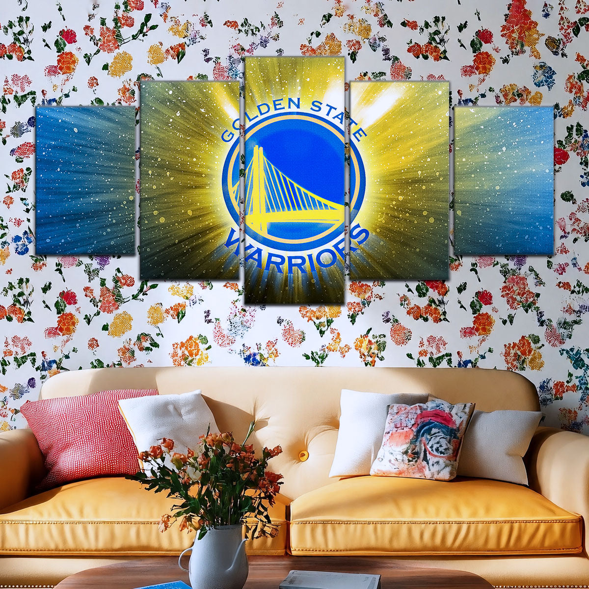Basketball Canvas Wall Art - BK5046 - Golden State Warriors